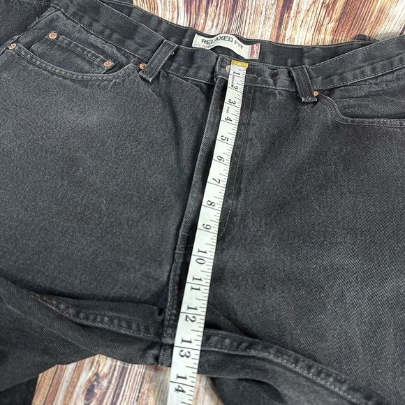 Levi's 550 Relaxed Fit Tapered Leg Mens Size 36x33.5 Black Jeans Denim Pants - Picture 6 of 12
